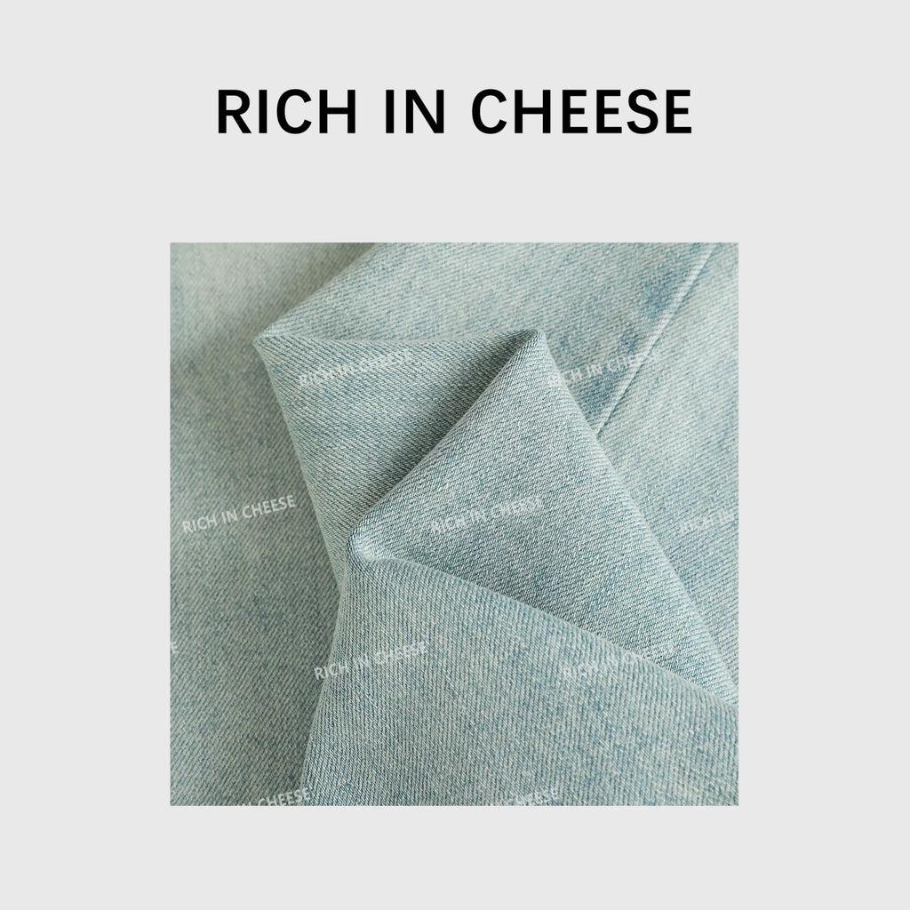 RICH IN CHEESE Vintage Low-rise Stretch Jeans