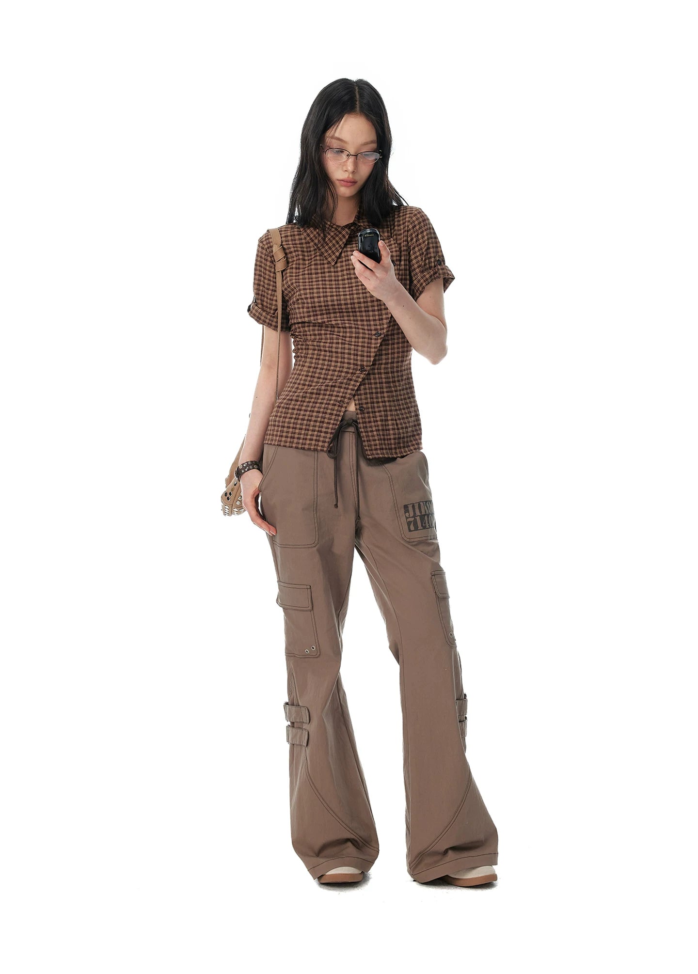 JIKOO Waist Slim Lapel Shirt