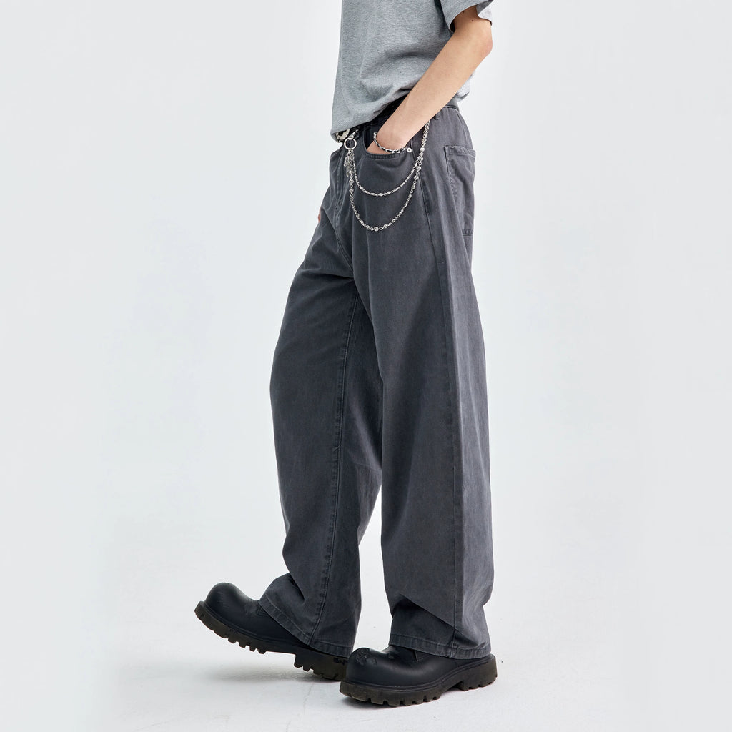 (NMK) tooling Japanese silhouette casual pants
