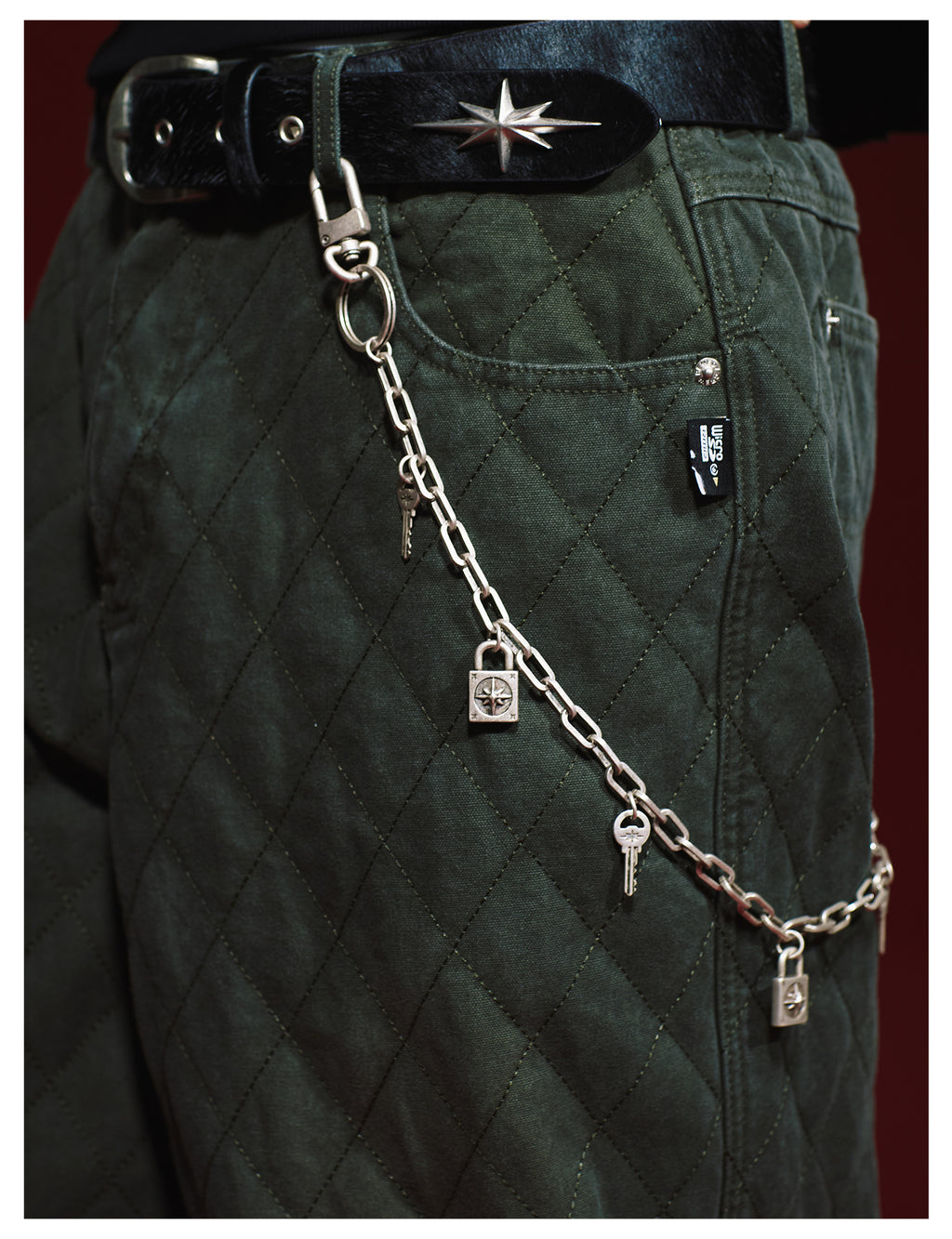 Remedy metal chain waist key lock