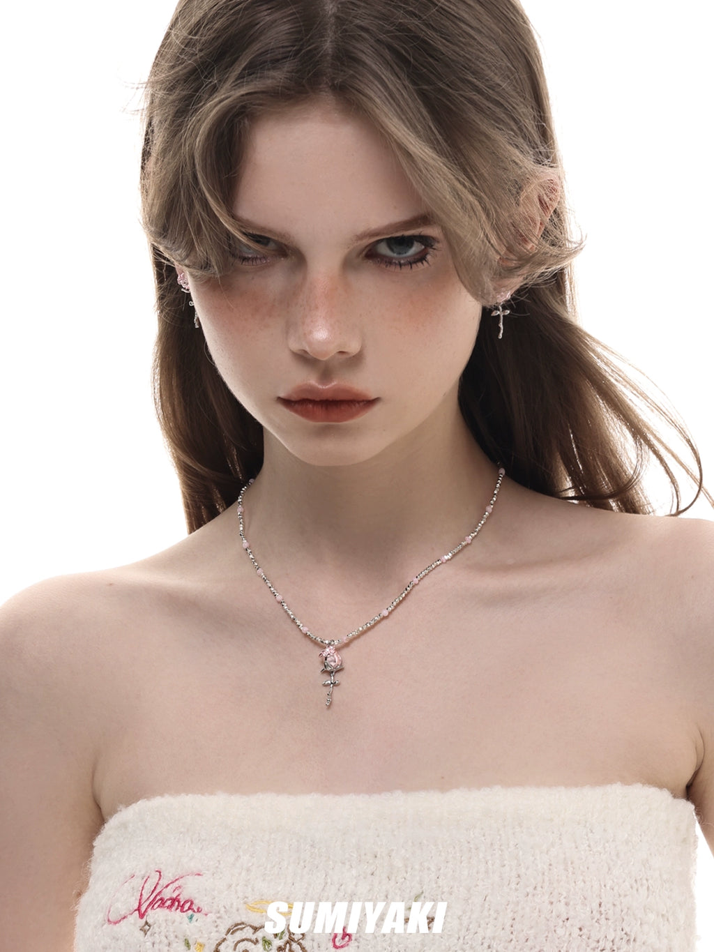 SUMIYAKI Beaded Color Matching Necklace Lock