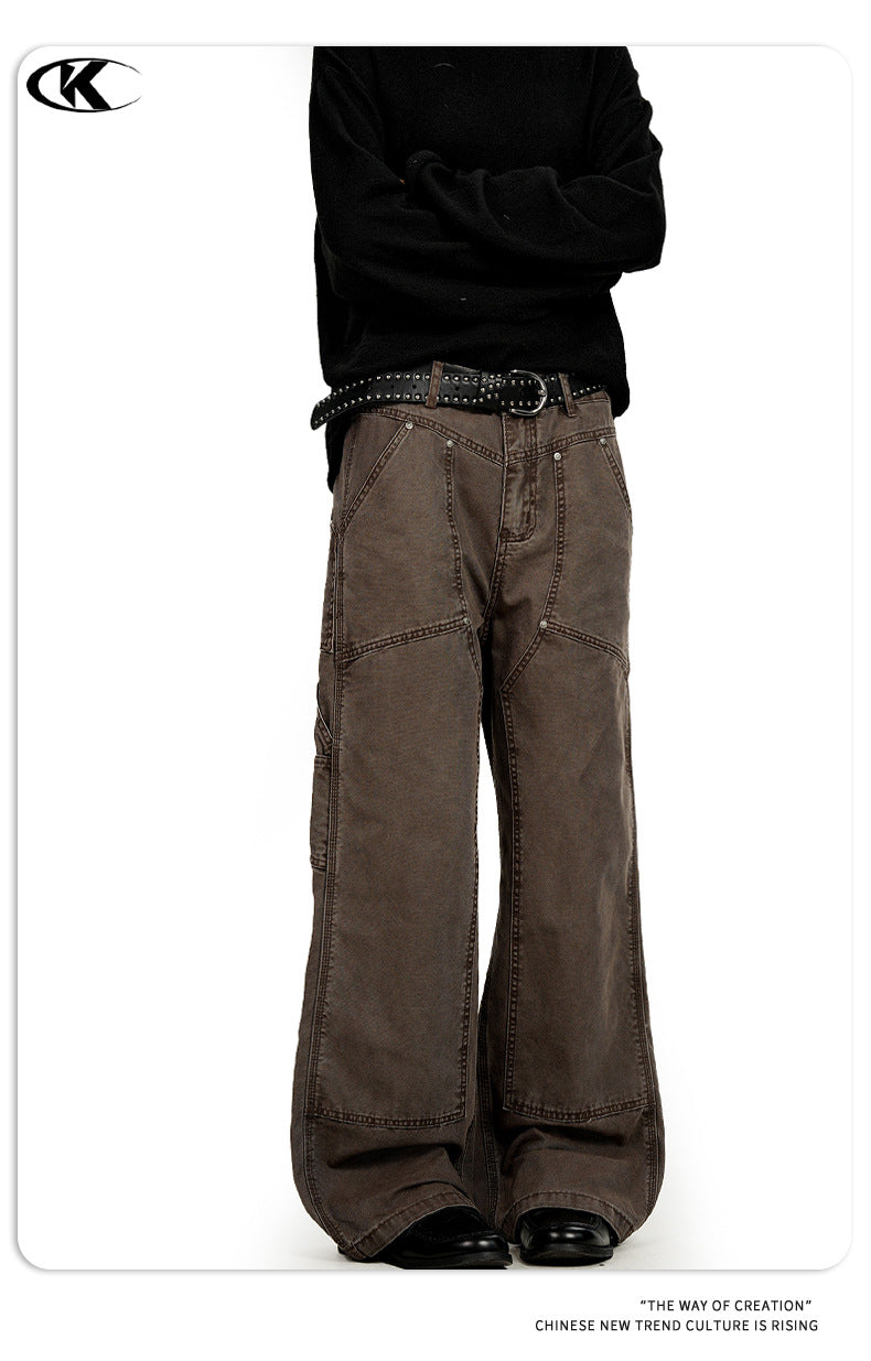 11KN Vintage Loose Versatile Wide Leg Casual Pants
