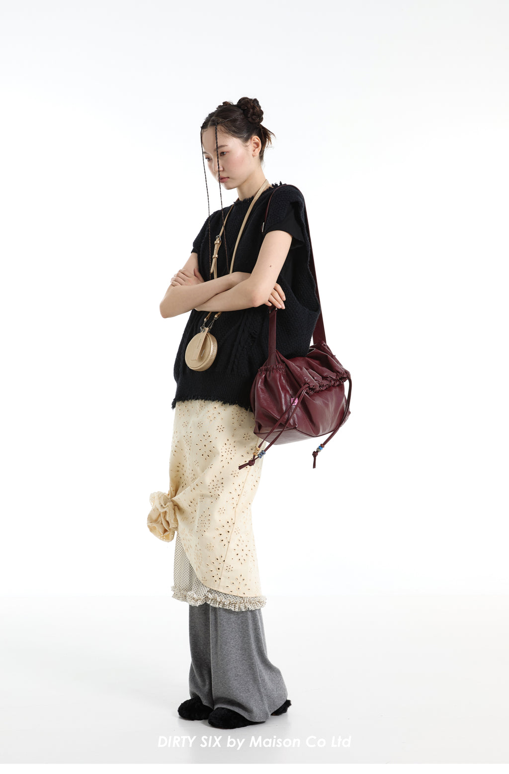 DirtySix Mani stacked bag contrasting natural stone Bag