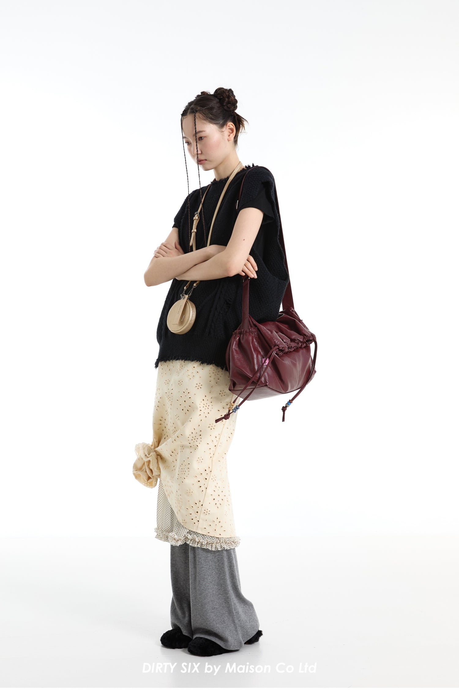 DirtySix Mani stacked bag contrasting natural stone Bag