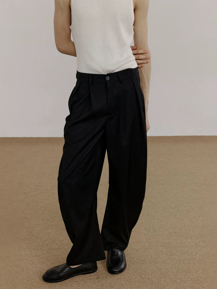 COLN Casual Versatile Loose Scimitar Pants