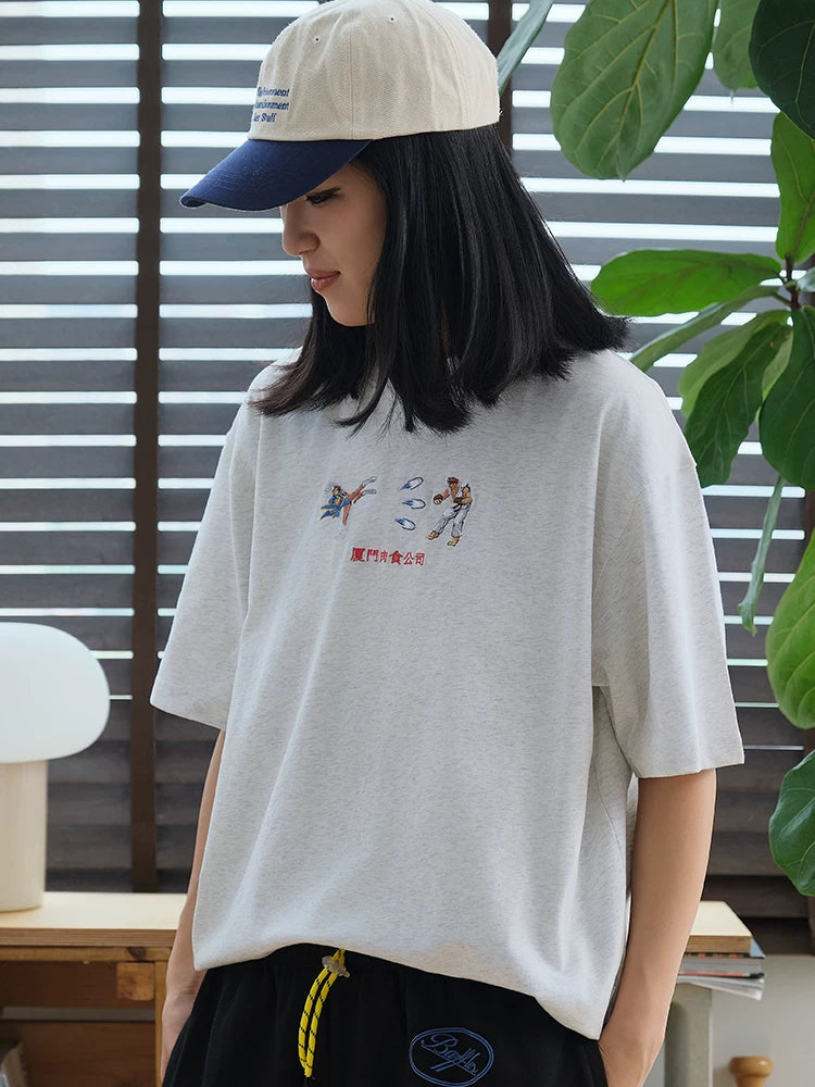 Battles Loose Casual Embroidery Cool Tee