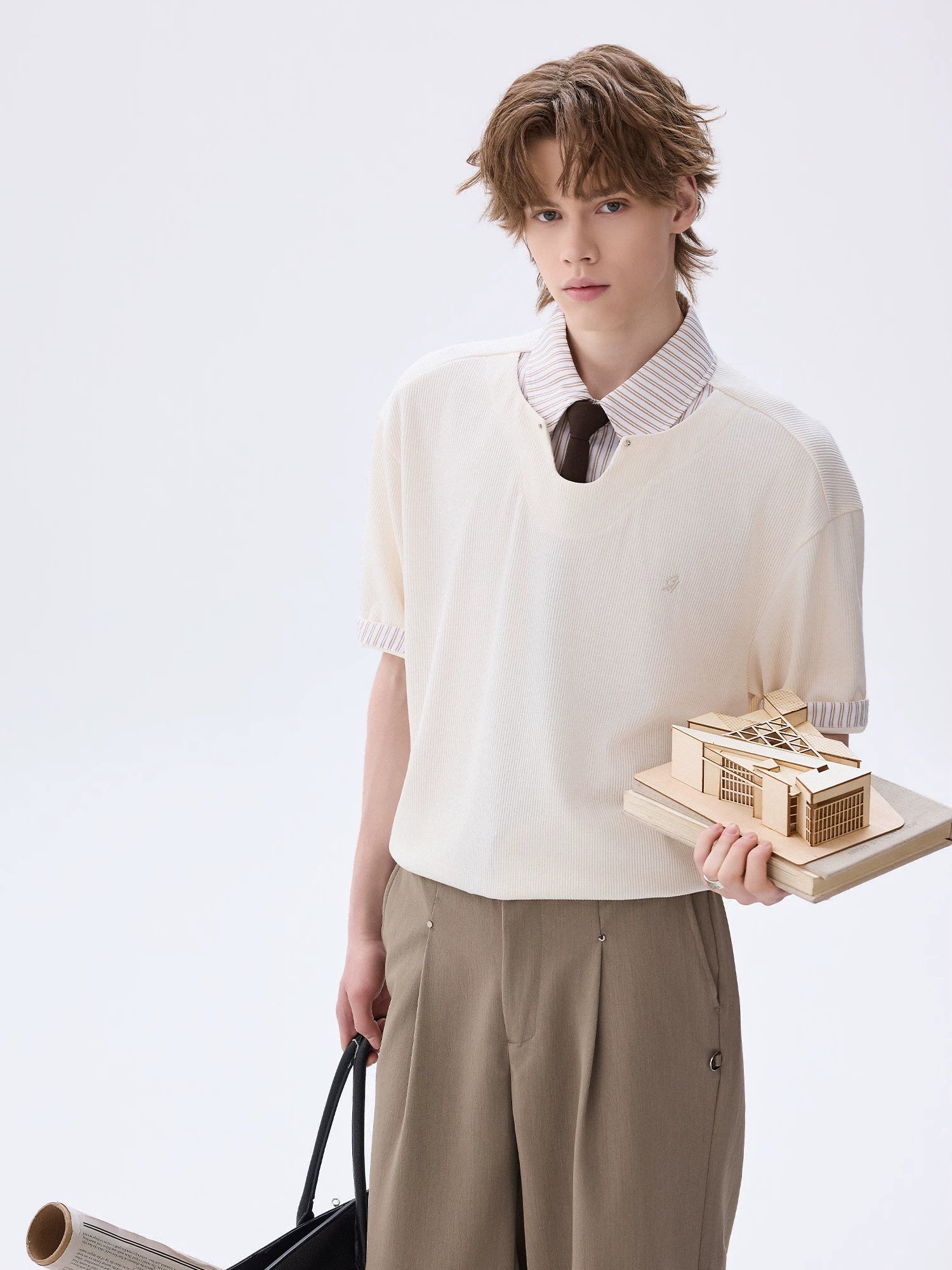 CHOR U Get Fake Two-piece Versatile Tee