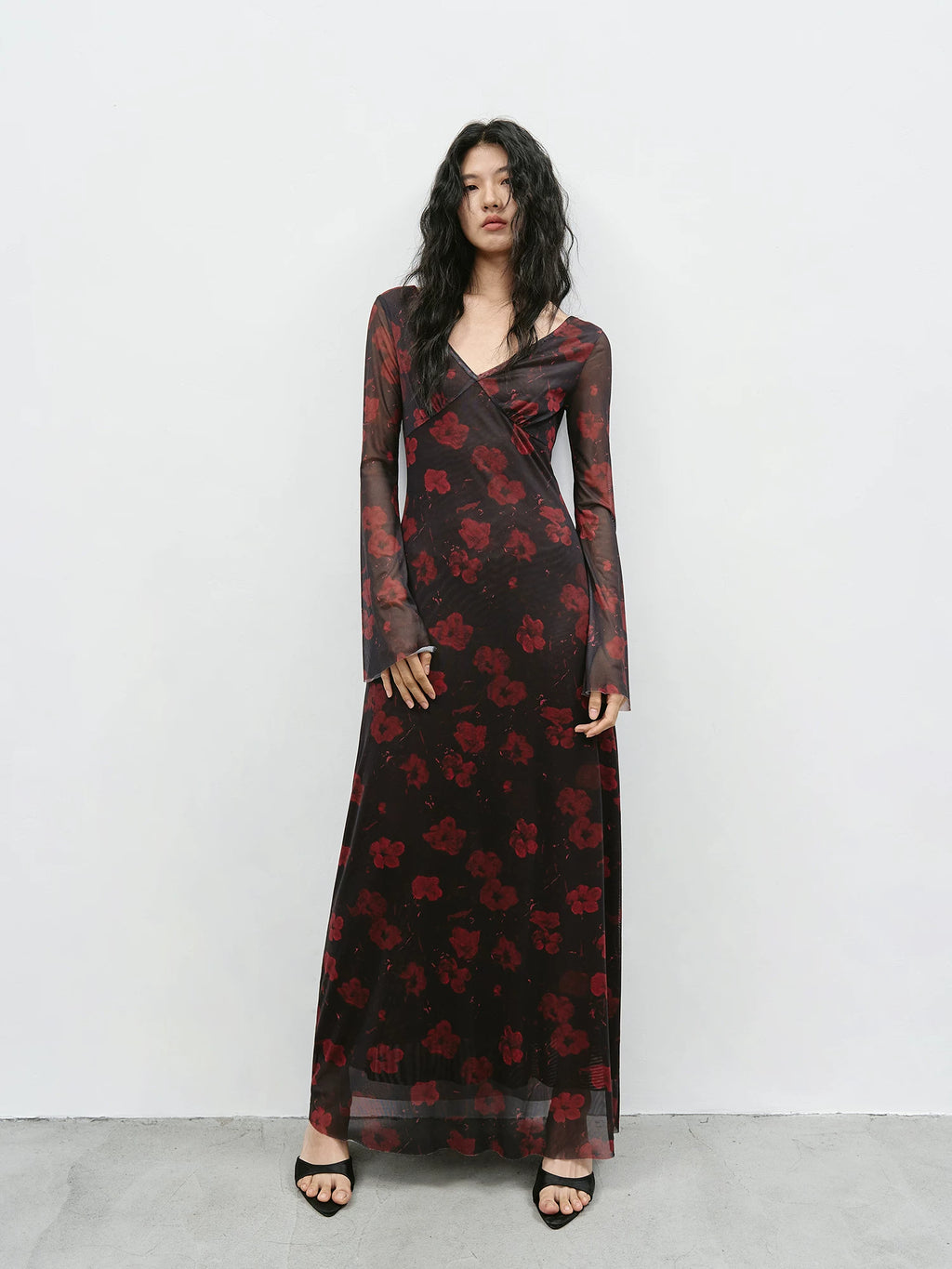 EIGHTHMONTH Contrasting Print Long Dress