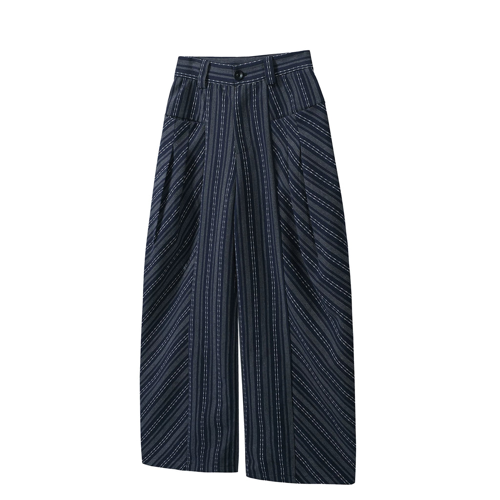 TZ Killer Striped Versatile Pleated Trousers