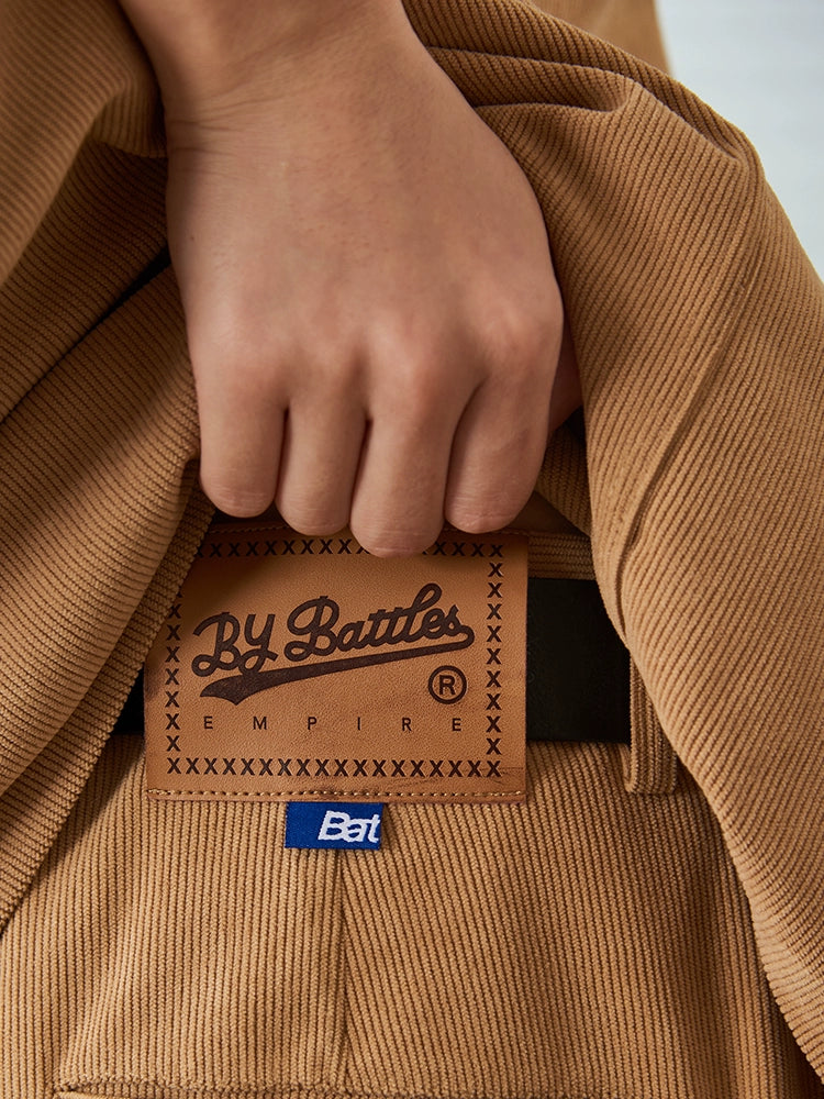 Battles Corduroy Embroidered Shorts Capris