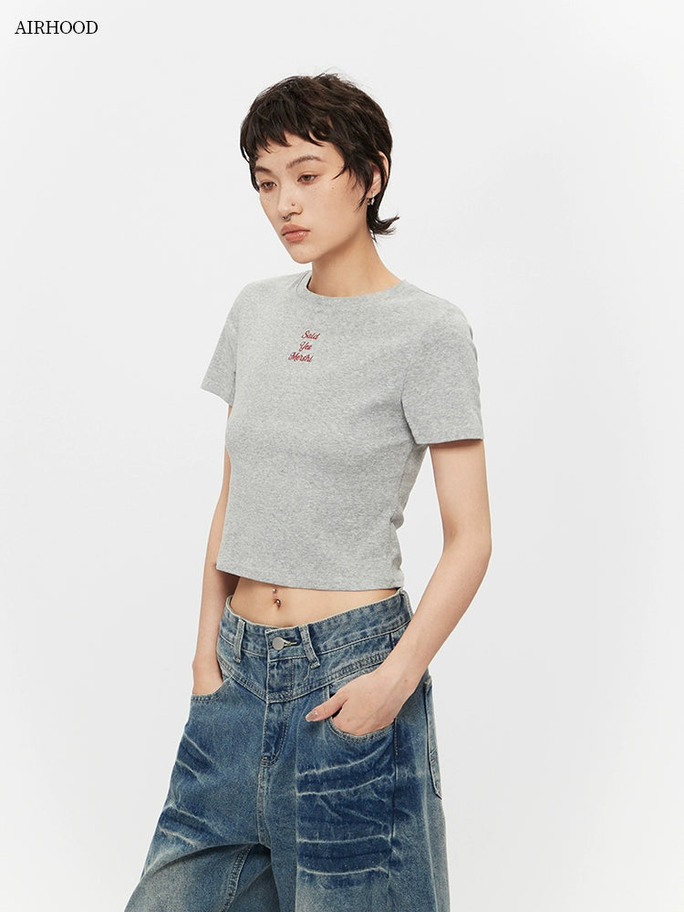AIRHOOD Short Alphabet Printed Tee