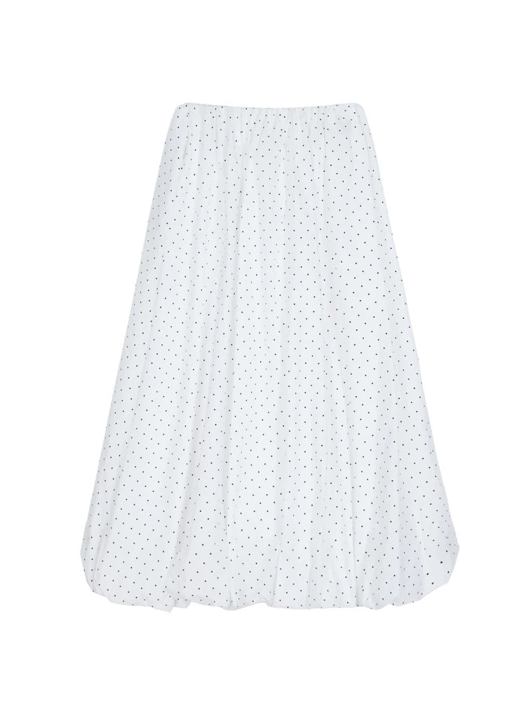 XUJING Temperament Polka Dot Bud Skirt
