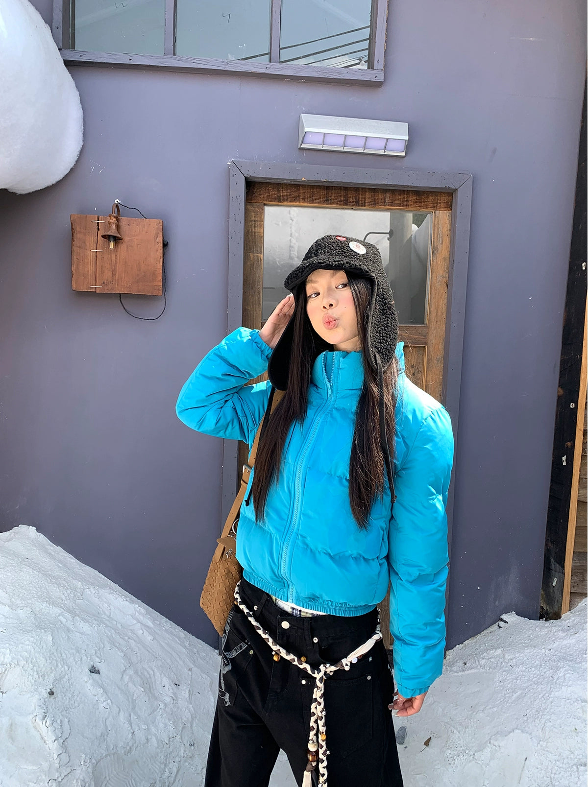 EAHO Stand-up Collar Thermal Loose Casual Jacket
