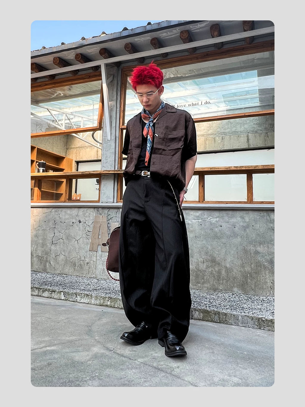 HANQIAORJI Cowhide Yuppie Heightening Loafers