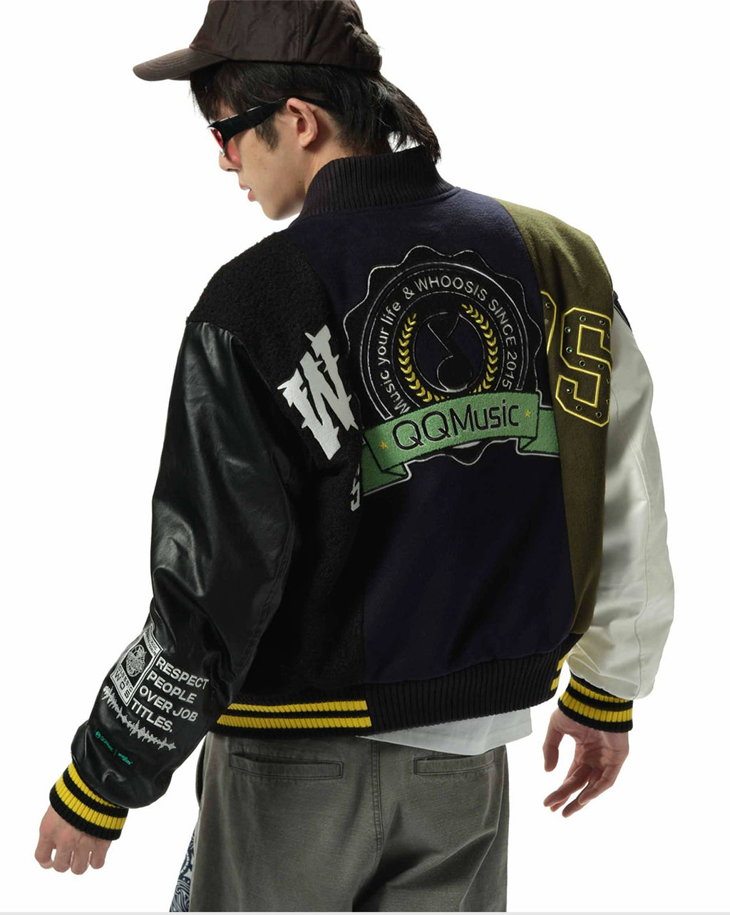 WHOOSIS Deconstructed Splicing Heavy Craft Baseball Jacket