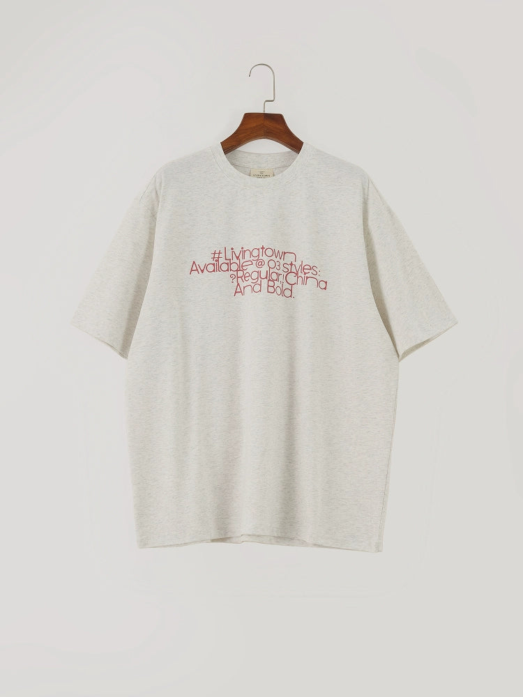 LIVINGTOWN Cool Star Font Slogan Printed Tee