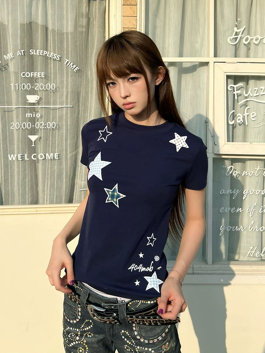 404MOB Front Shoulder Slim and Thin Short Tee