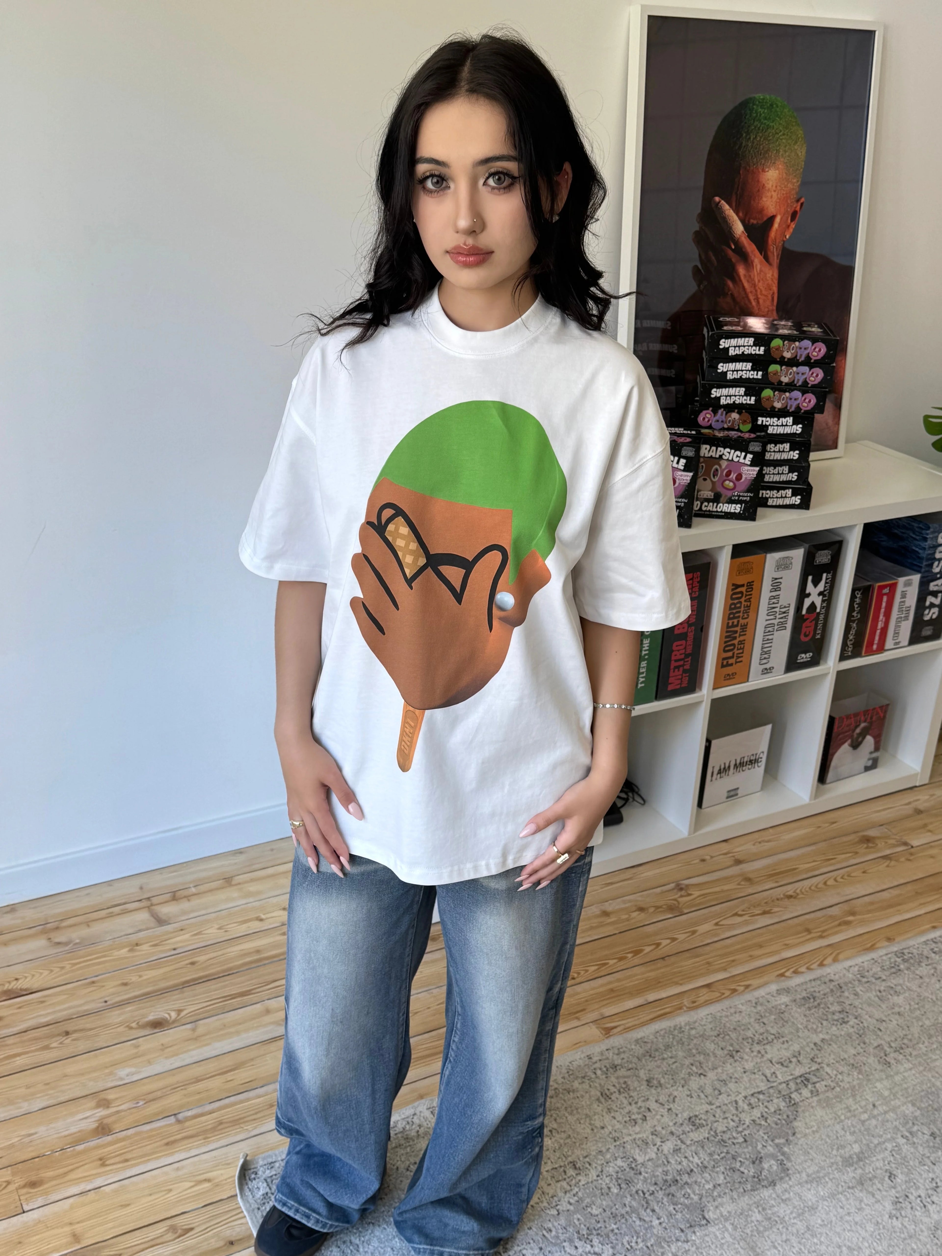 DKNT Ice Cream Printing Casual Loose Tee