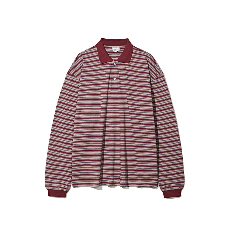 PARTIMENTO Versatile Striped Polo Shirt