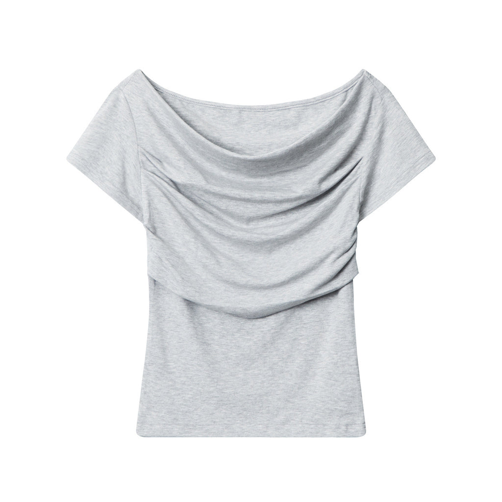 Nariele Sexy Pleated Slim Short Tee