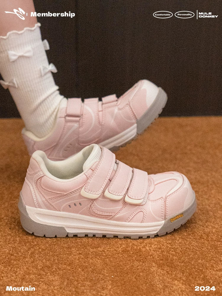 Donkey Sweet Cute Big Head Shoes Velcro Casual Shoes