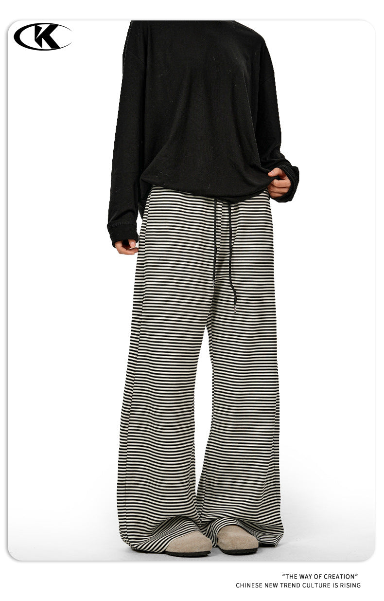 11KN Retro Straight Casual Wide-leg Floor Pants
