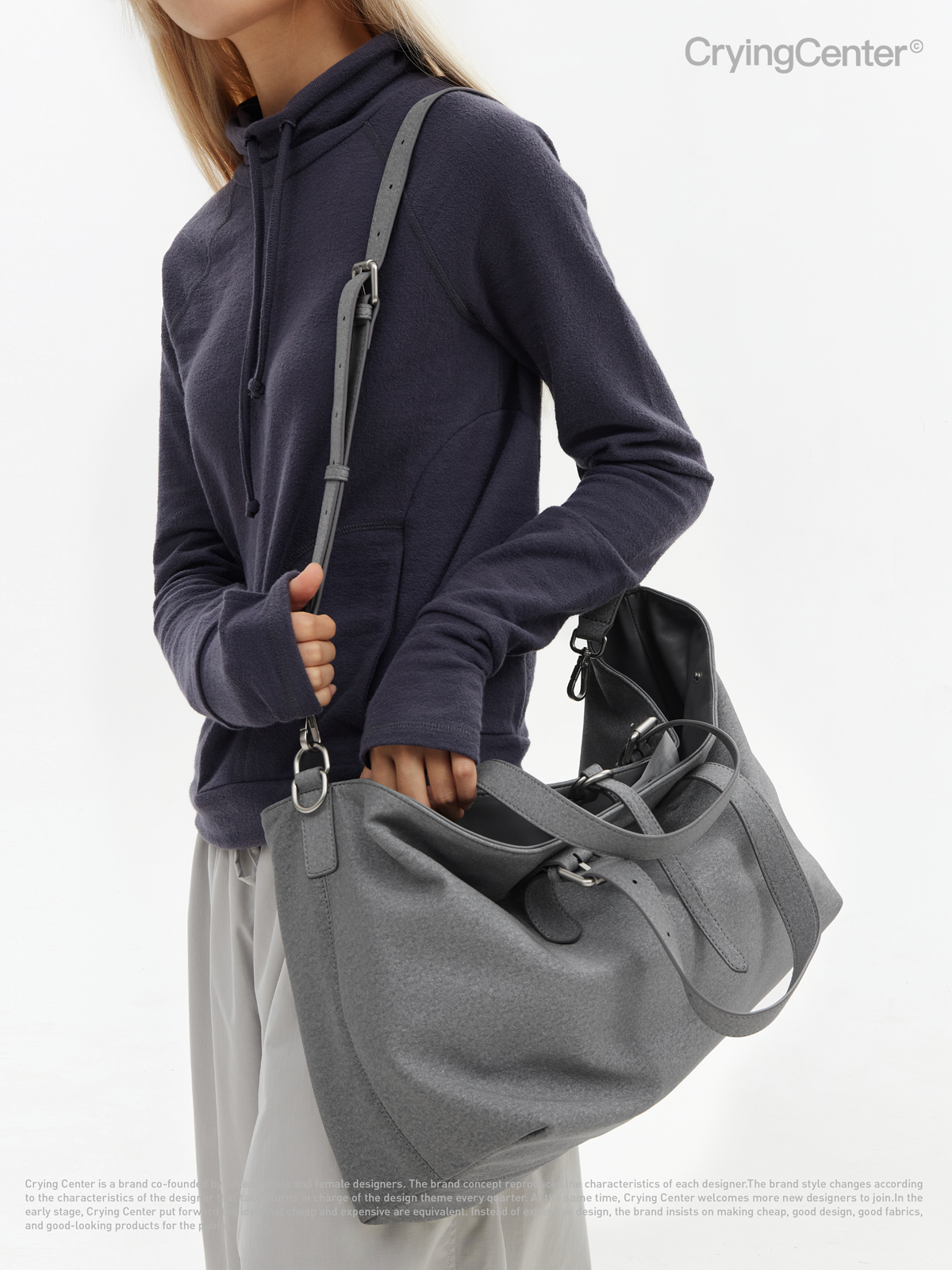 CryingCenter Textured Leather Bag Soft Textured Messenger Bag