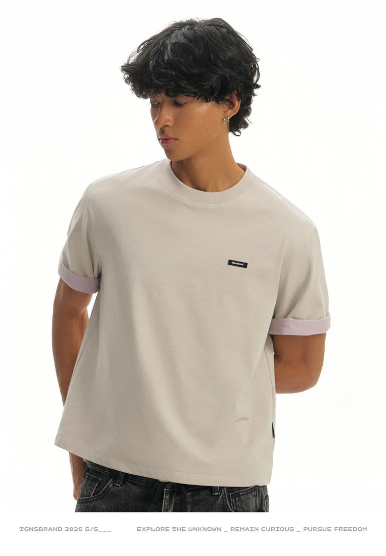 TGNS Contrasting Sleeve Casual Tee