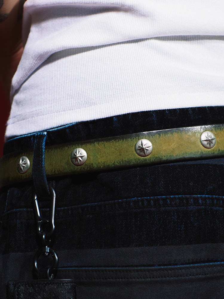 Remedy rivets old leather belt