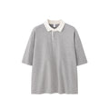 INF White Lapel Mountain Outdoor Contrast Color POLO Shirt