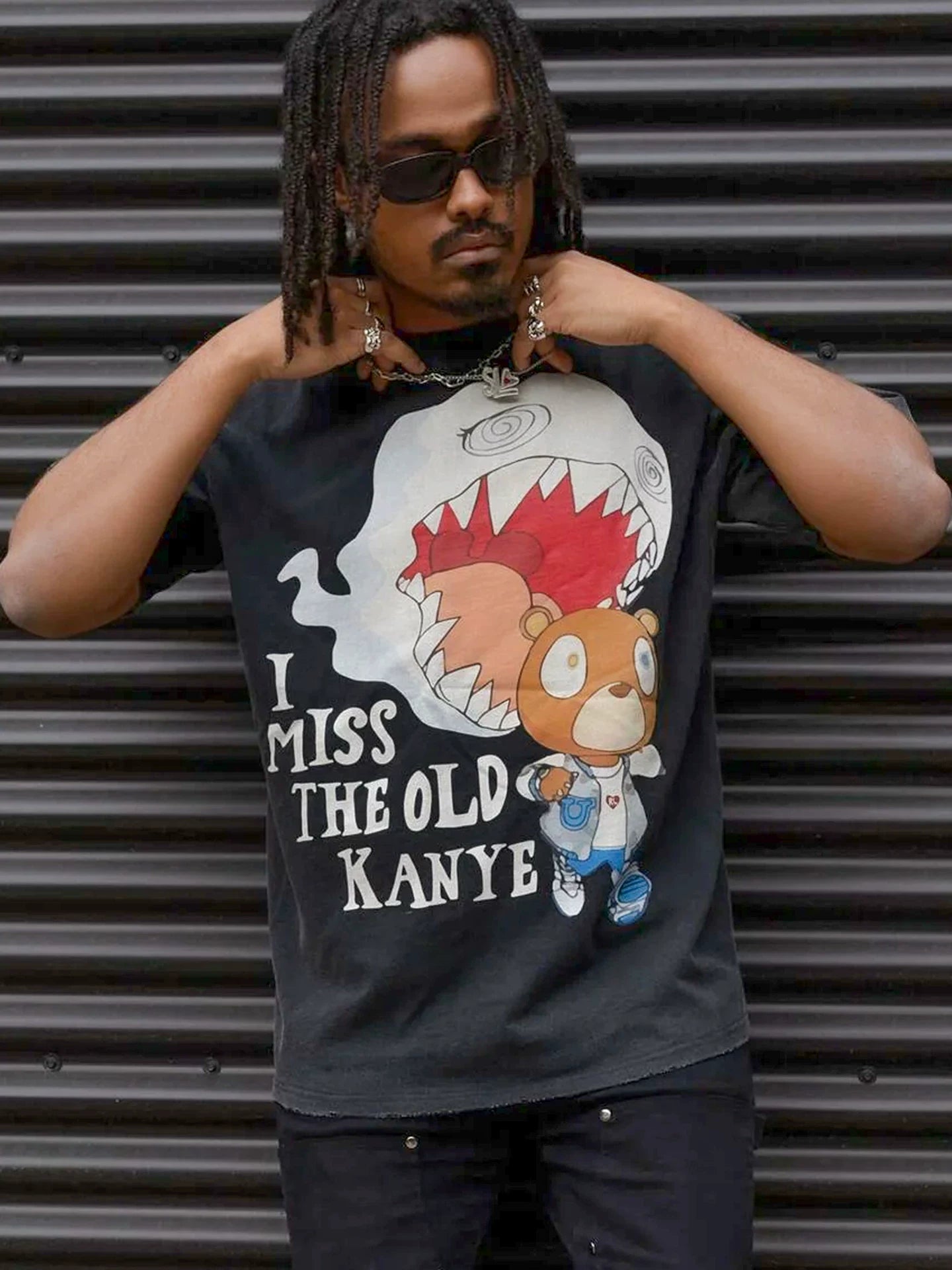 DKNT Round Neck Loose Versatile Tee