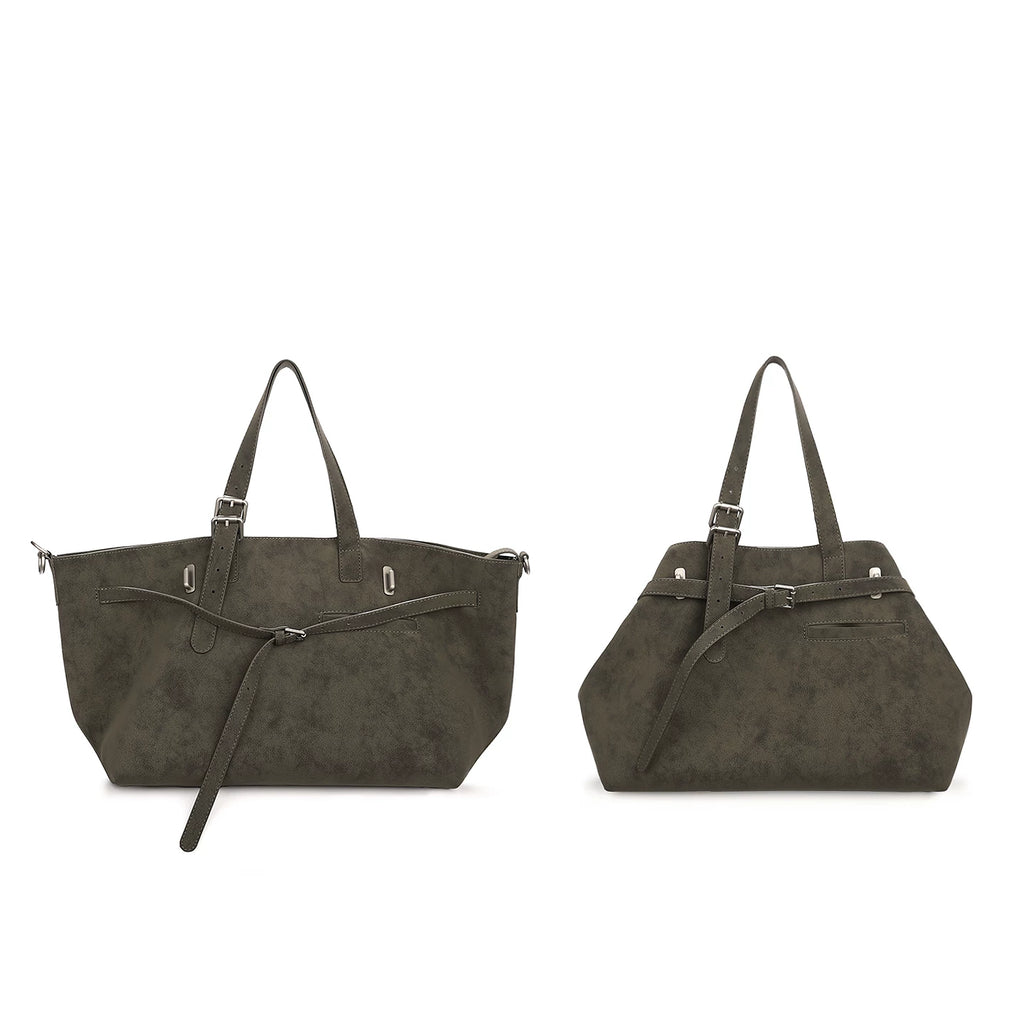 JANDRESS moss green large-capacity modern tote bag