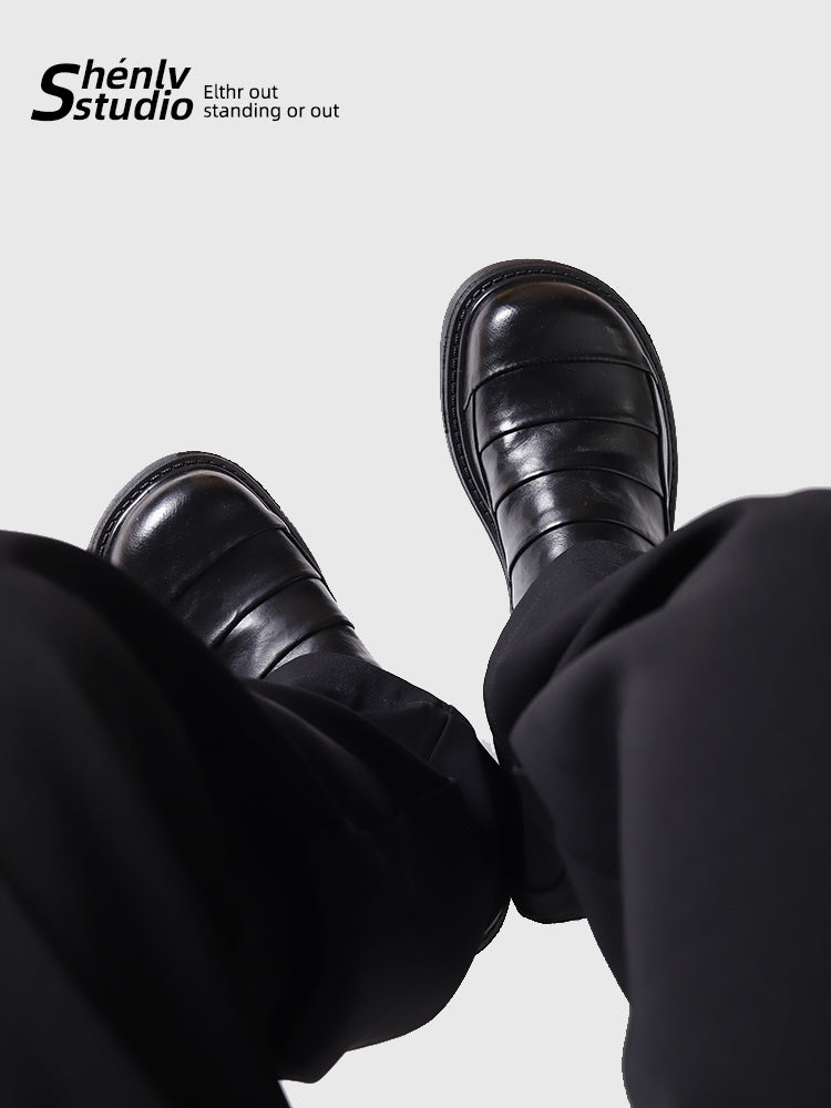 SHENLV STUDIO head-up splicing ARMOR derby shoes