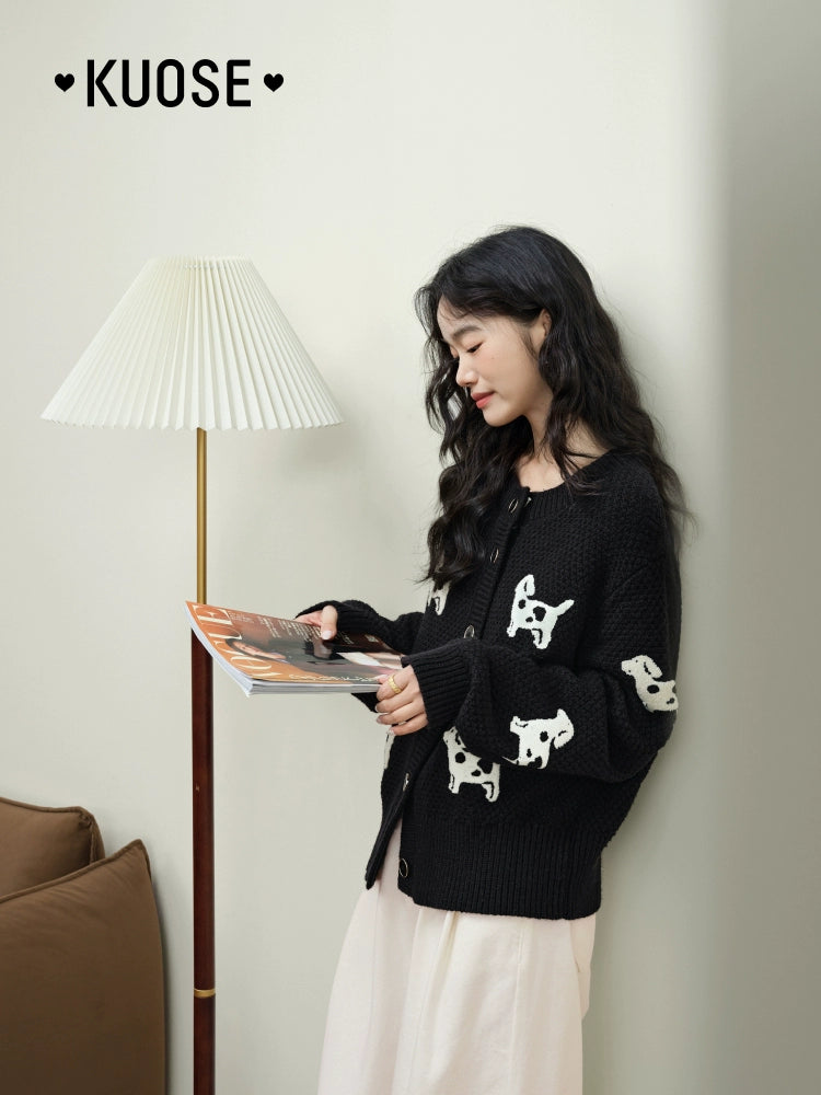 Kuose Puppy Lazy Knit Sweater