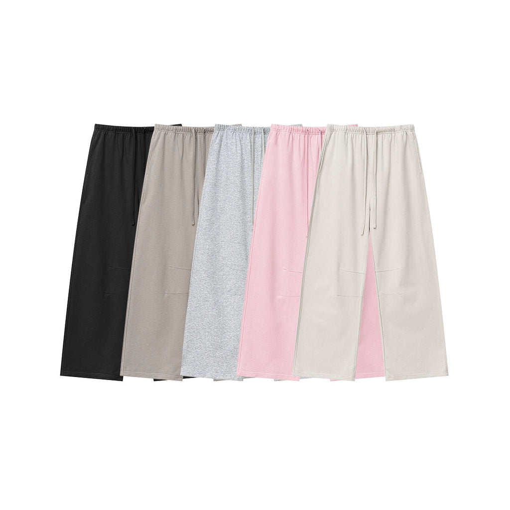 BE Solid Color Sports and Leisure Straight Trousers