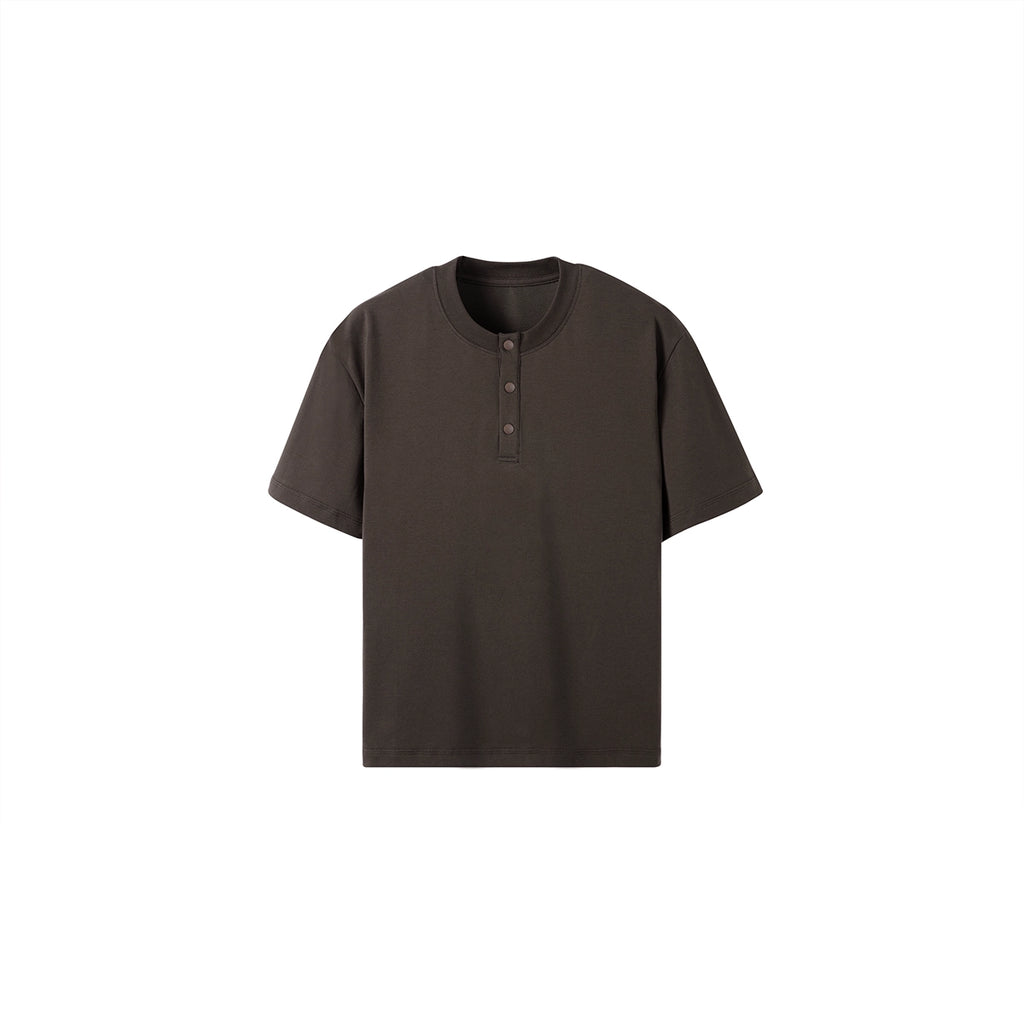 PLUS NO LOGO Henry Collar Casual Versatile Tee