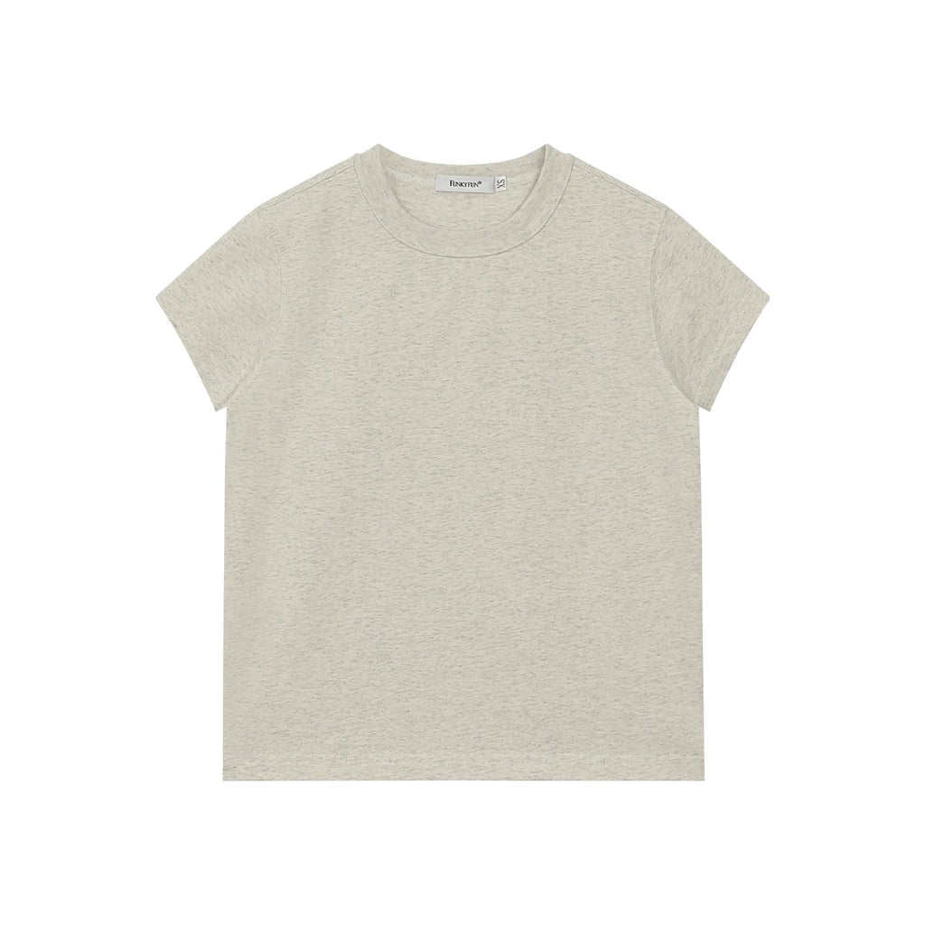 FUNKYFUN Front Shoulder Simple Loose Tee