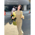 ZIHE New Chinese-style Printed Cheongsam Dress