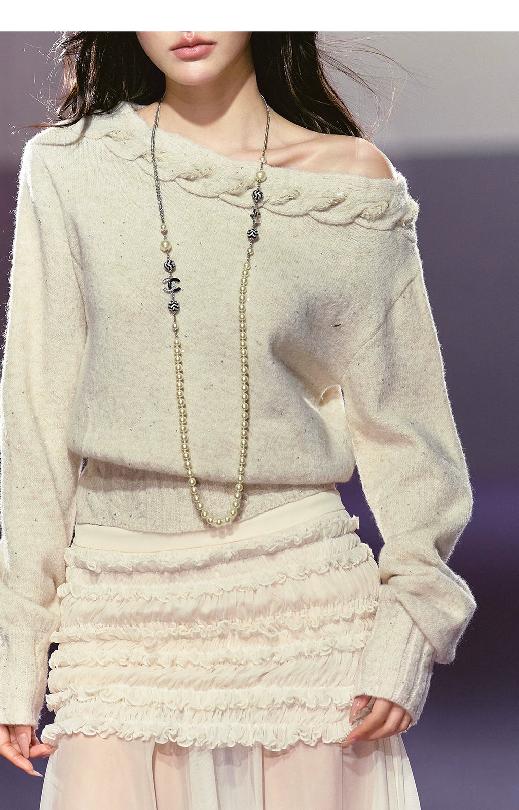 AGAM Lazy Waist and Thin Knitted Sweater