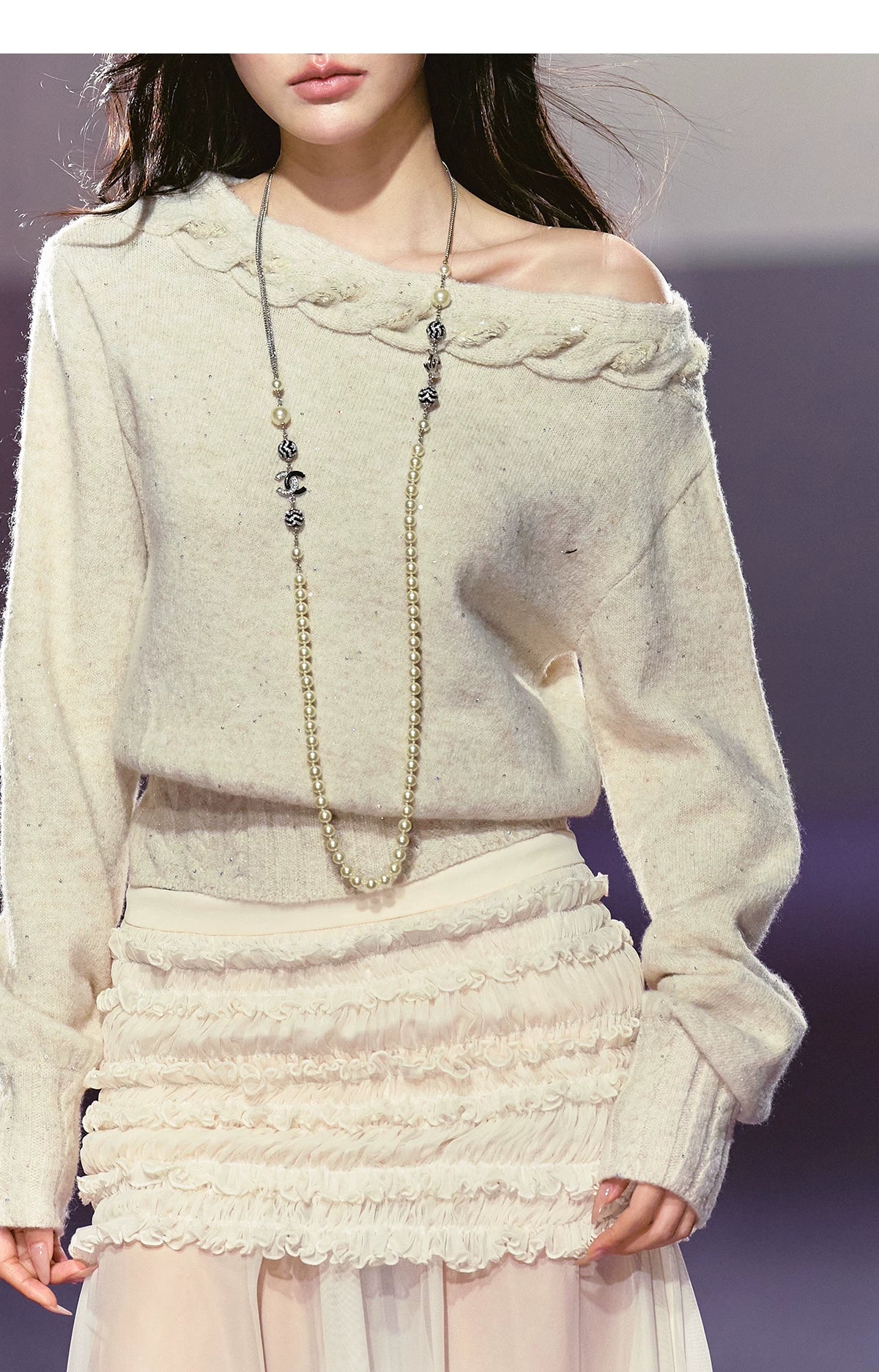 AGAM Lazy Waist and Thin Knitted Sweater