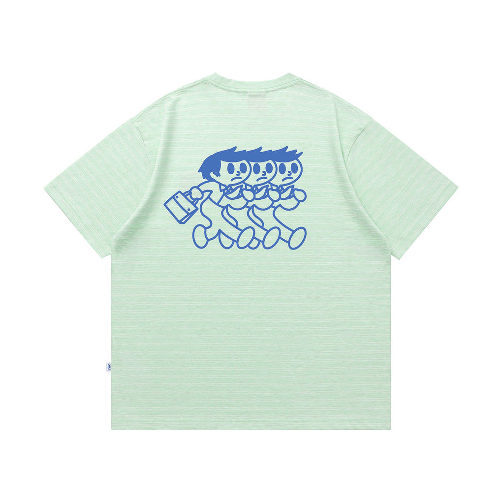 BENT IDEA Striped Casual Versatile Tee