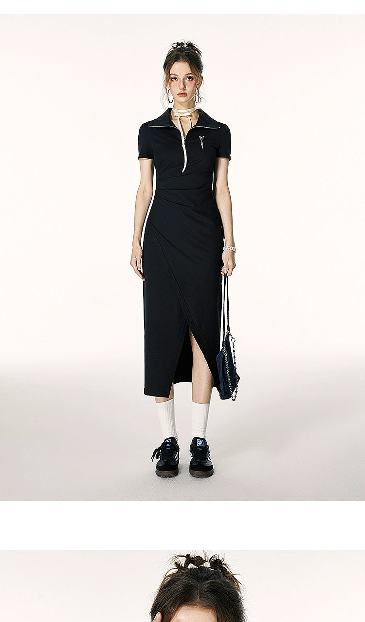 Imone Pumped Lapel Temperament Dress