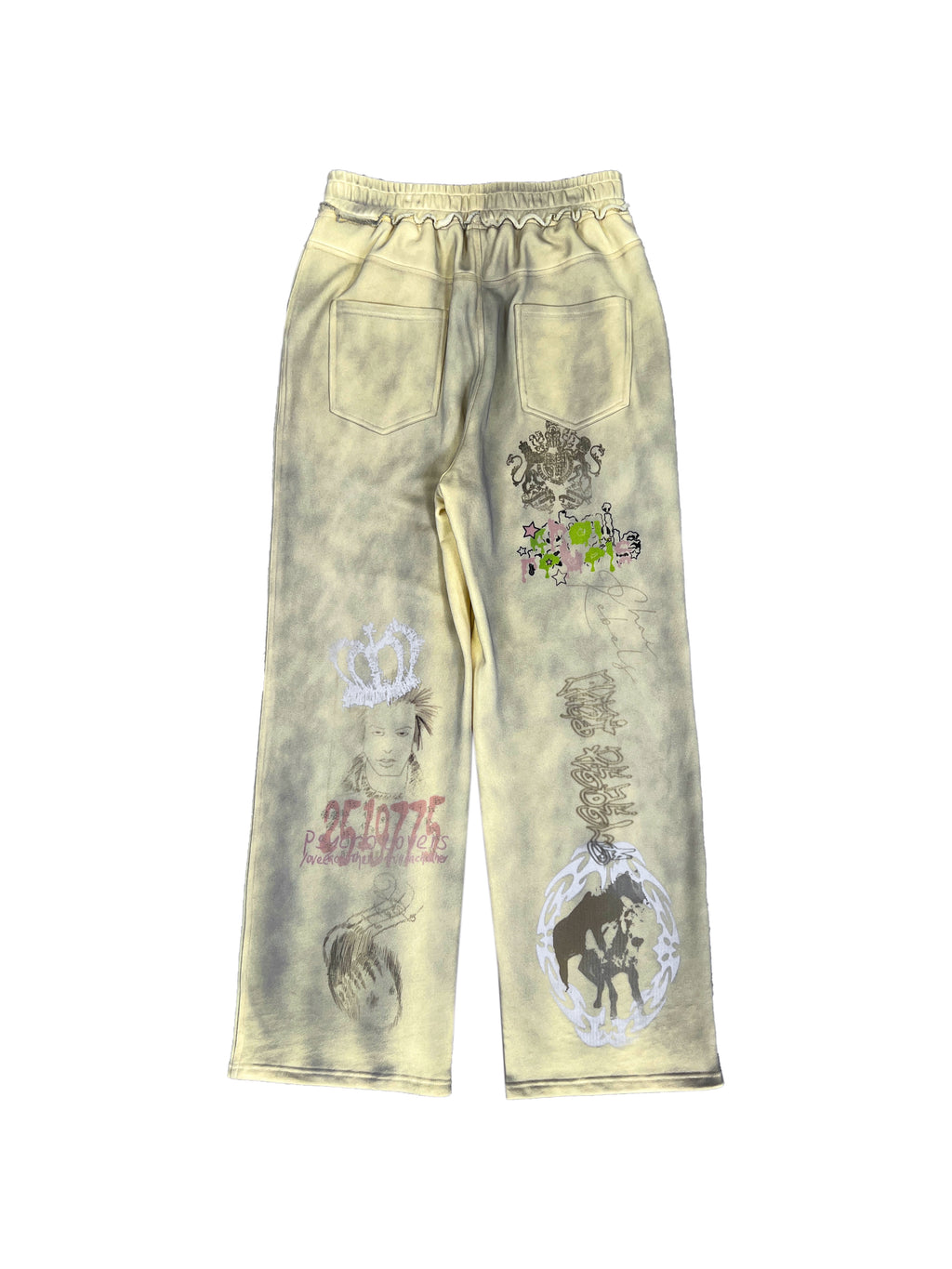 CHAI Hand-painted Graffiti Casual Sweatpants