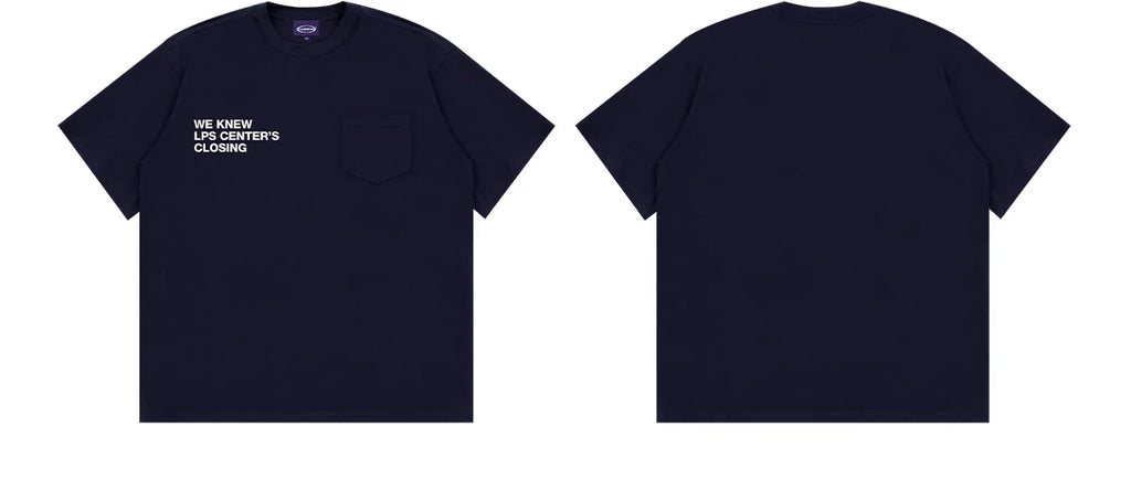 Loopsoon Pocket Print Bilateral Design Deconstructed Tee