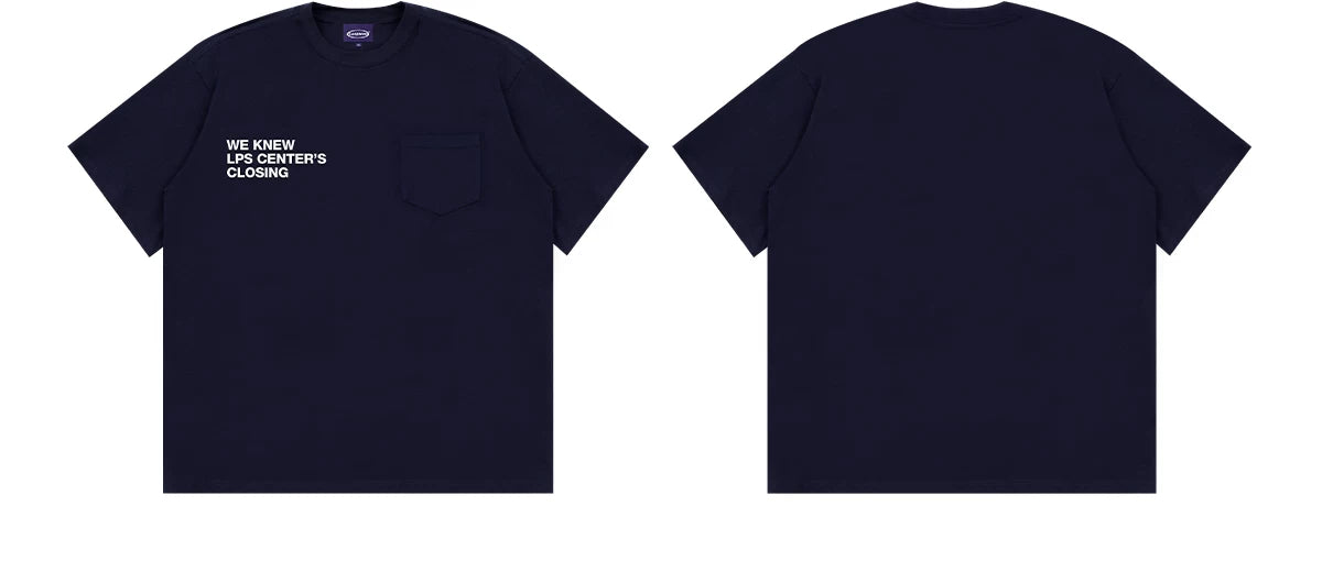 Loopsoon Pocket Print Bilateral Design Deconstructed Tee