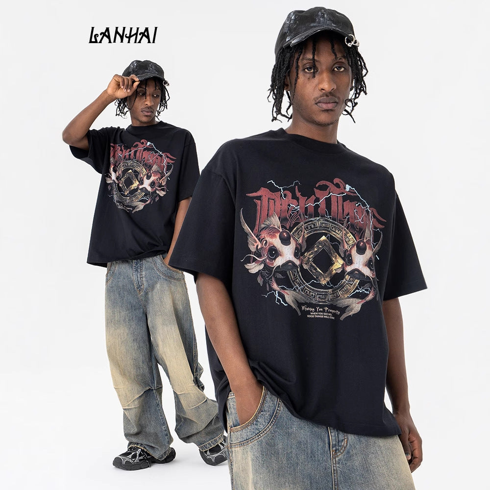 FORGIVNESS SUPER WAY Tide Brand Casual Loose Tee