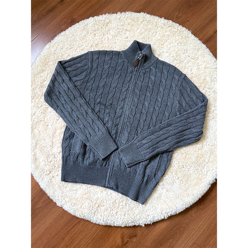 MADEEXTREME Casual Stand-up Neck Knitted Sweater Cardigan