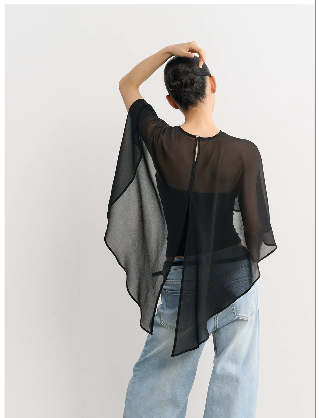 LINY LIBERTY Chiffon Short Light Sunscreen Blouse
