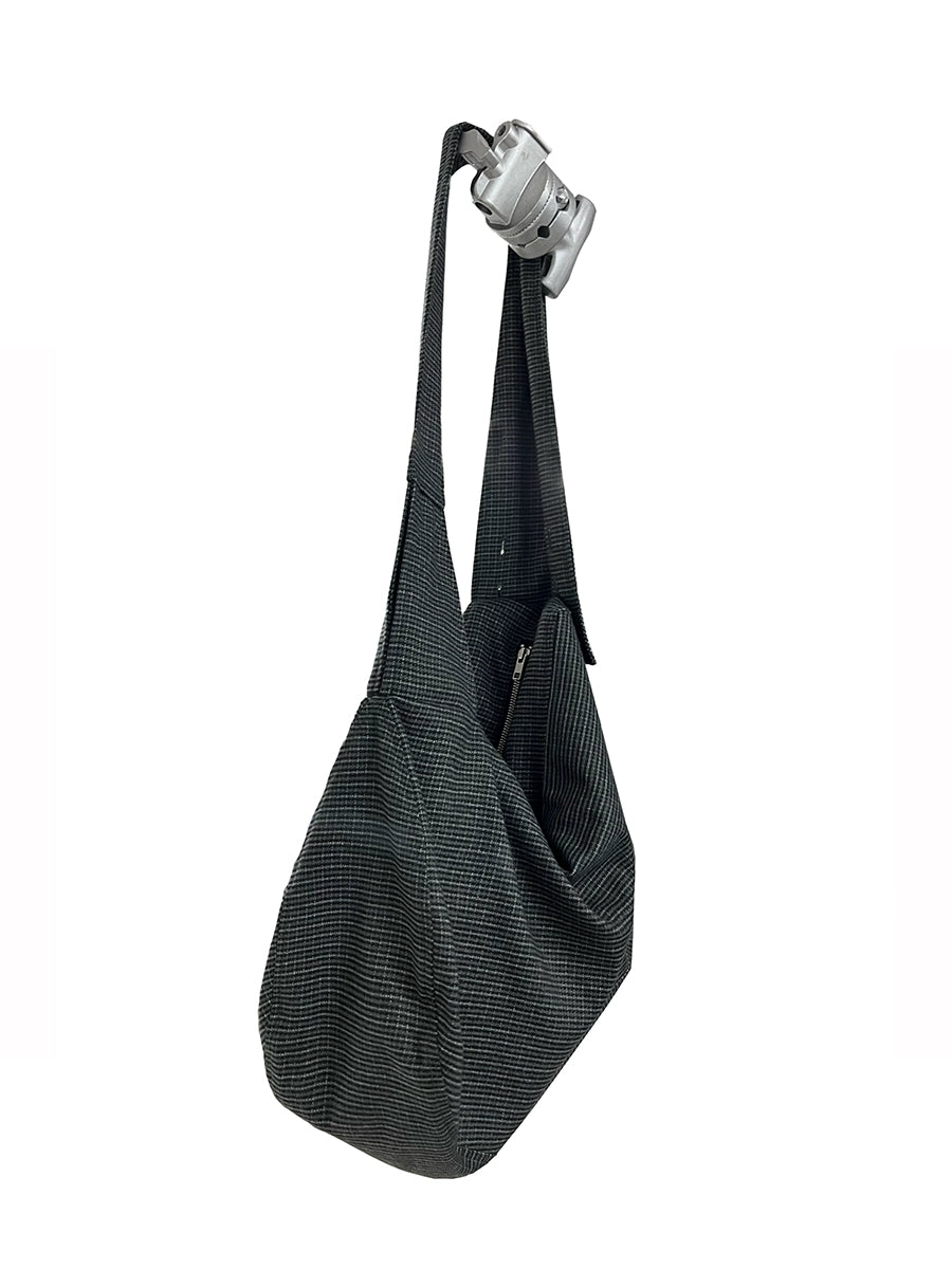 JCAESAR HOBO BAG Plaid Stray Oblique Span Bag