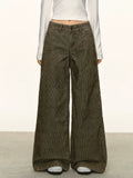 Anna Aneae Vintage Low-rise Straight Floor-mopping Trousers